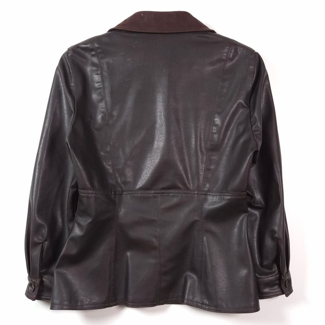 빈티지 딥브라운 페이크 레더 슬림핏 자켓 L 상품이미지2