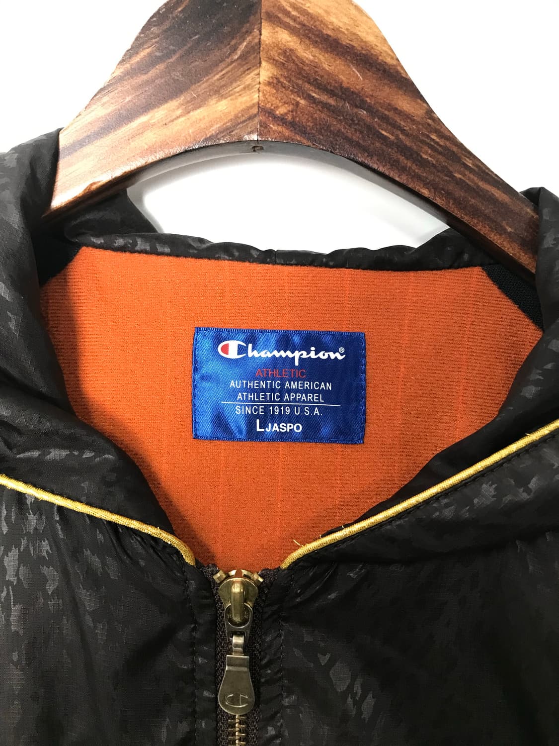 챔피온 금장 자수로고 블랙 후드 바람막이 상품이미지8