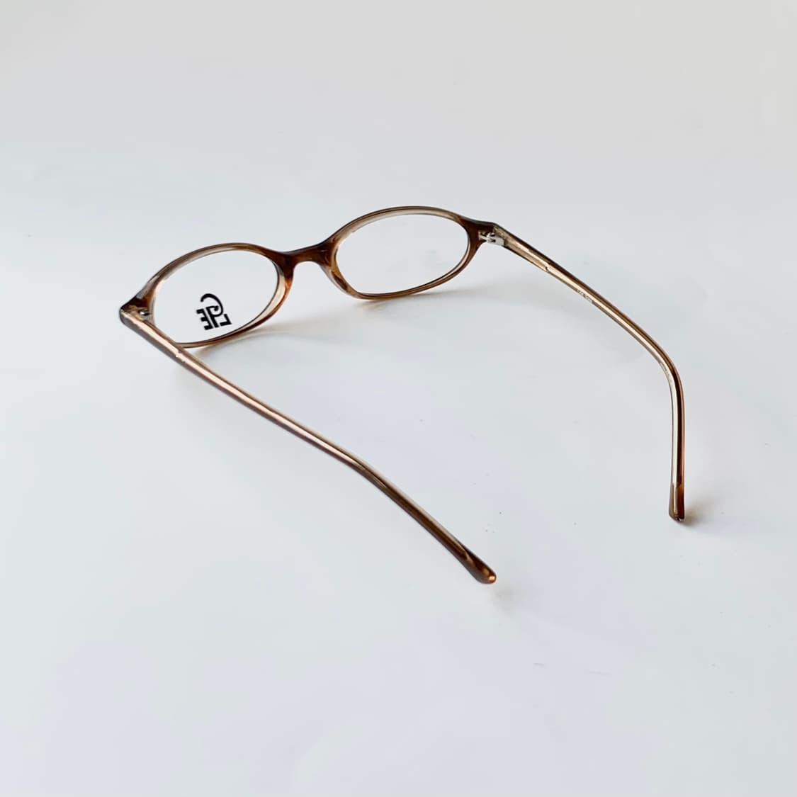 765 데드스탁 뿔테 오벌 라운드 브라운 빈티지안경 상품이미지6