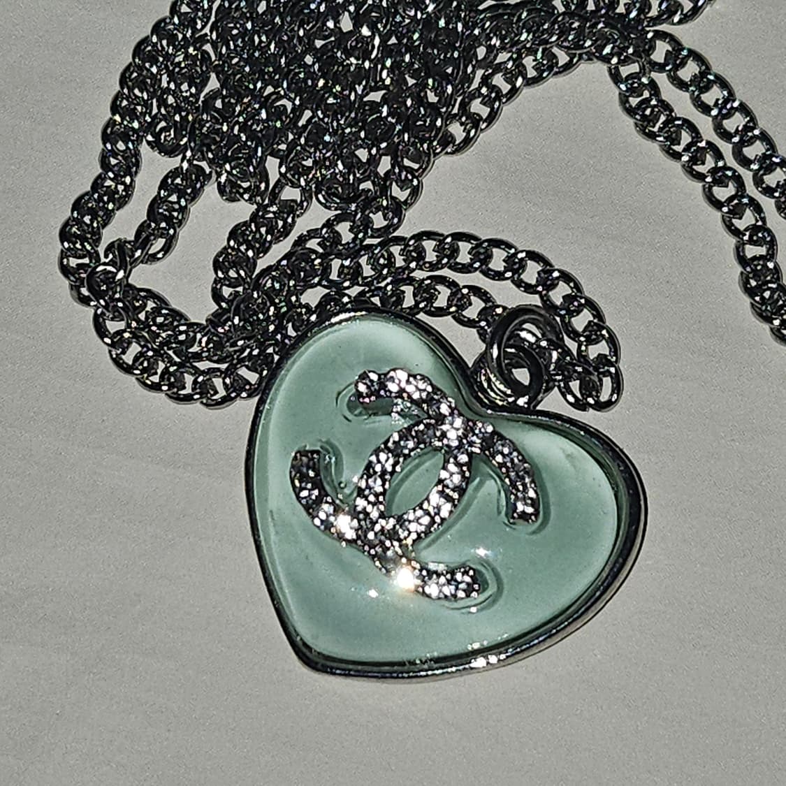 샤넬 벌룬 하트 빈티지 업사이클링 목걸이 상품이미지4