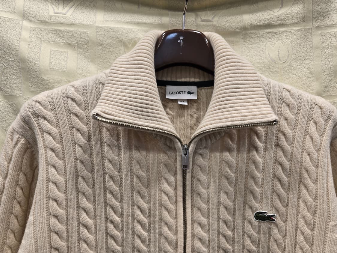 라코스테 케이블 니트 집업 가디건 겸 자켓 M(95) 상품이미지2