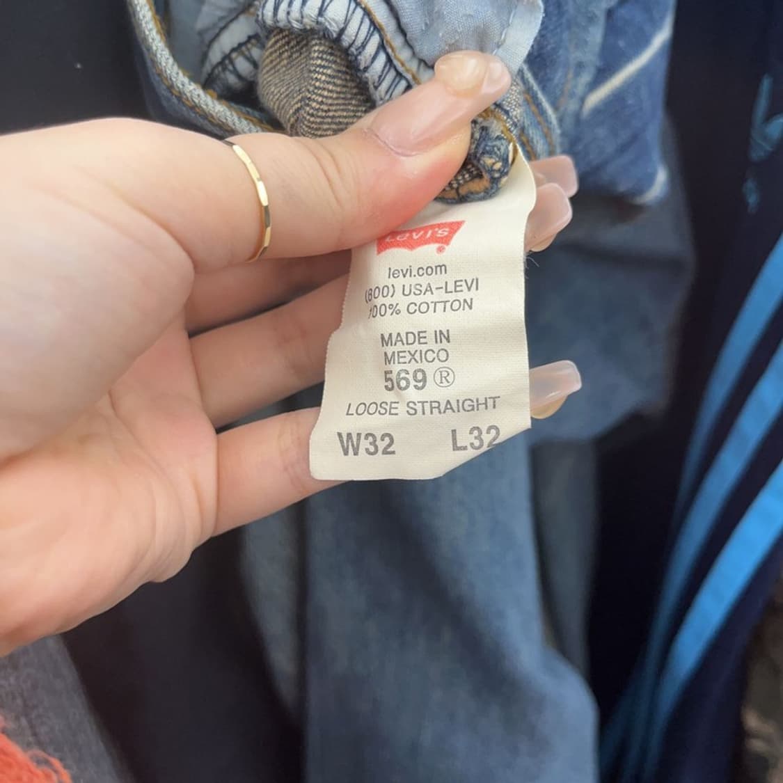 리바이스 569 루즈 스트레이트 핏 데님 청바지 32인치 C06425 상품이미지7