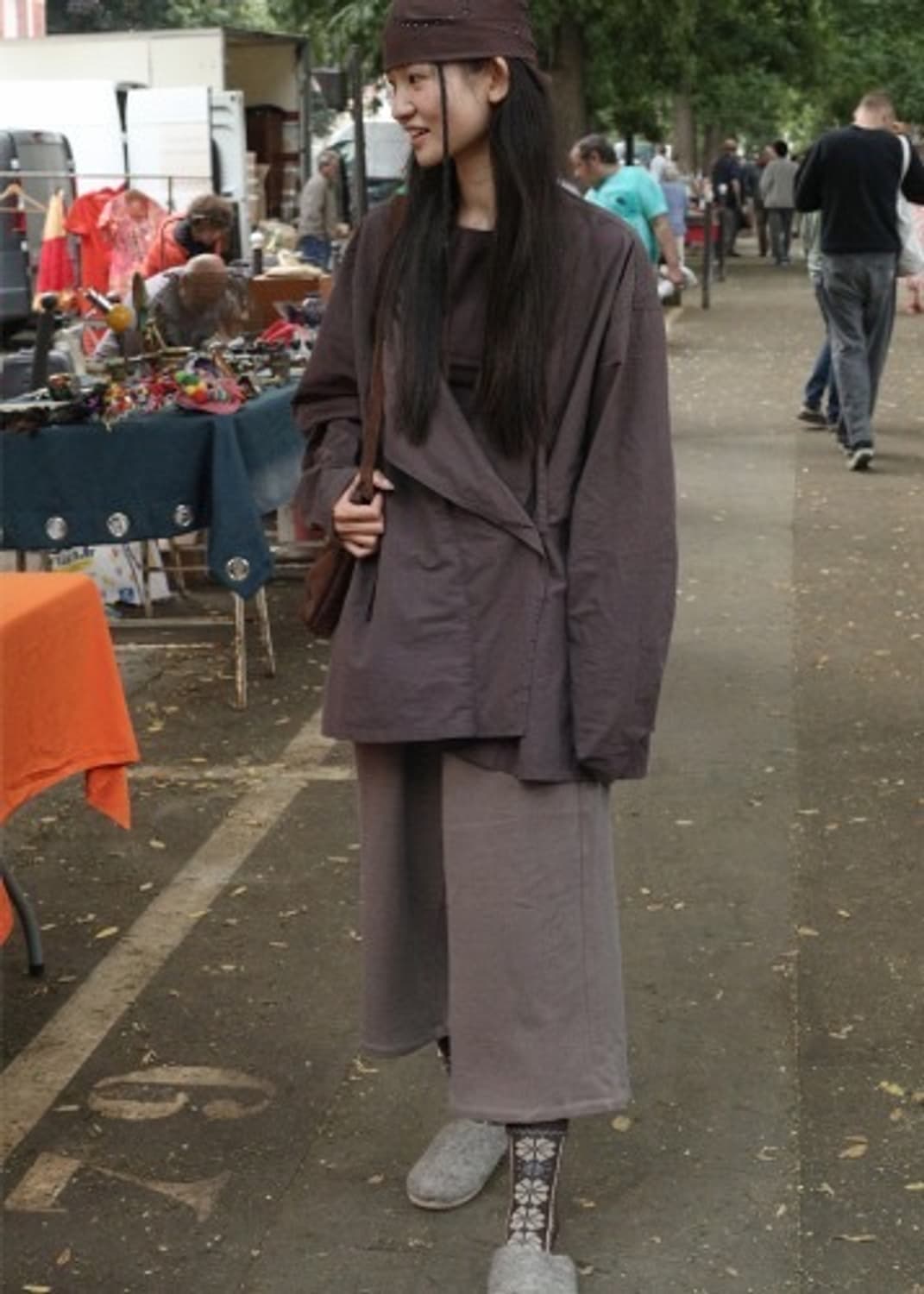 Tonse 톤세 Lenn Cropped Pant 크롭 팬츠 브라운 M 상품이미지1