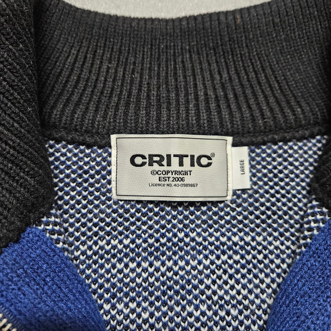 택포) 크리틱 레이싱 니트집업 L 상품이미지4