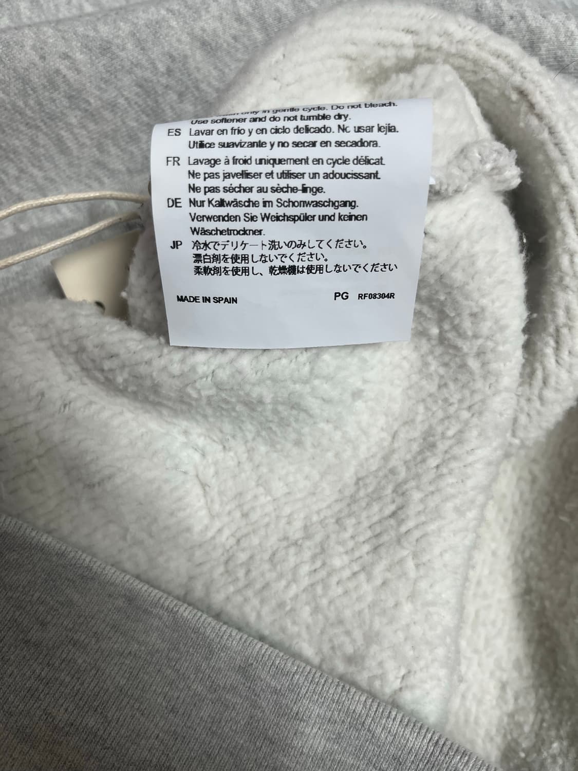 velour garments 450gsm 그레이 후드티 상품이미지4