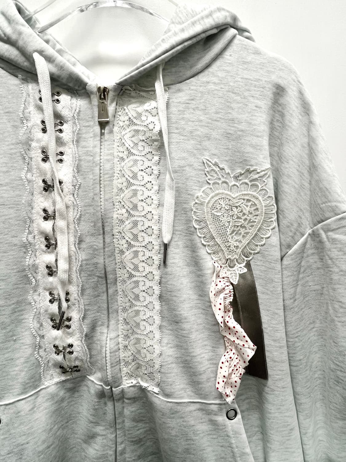 Lace Hoodie Zip-Up 상품이미지4