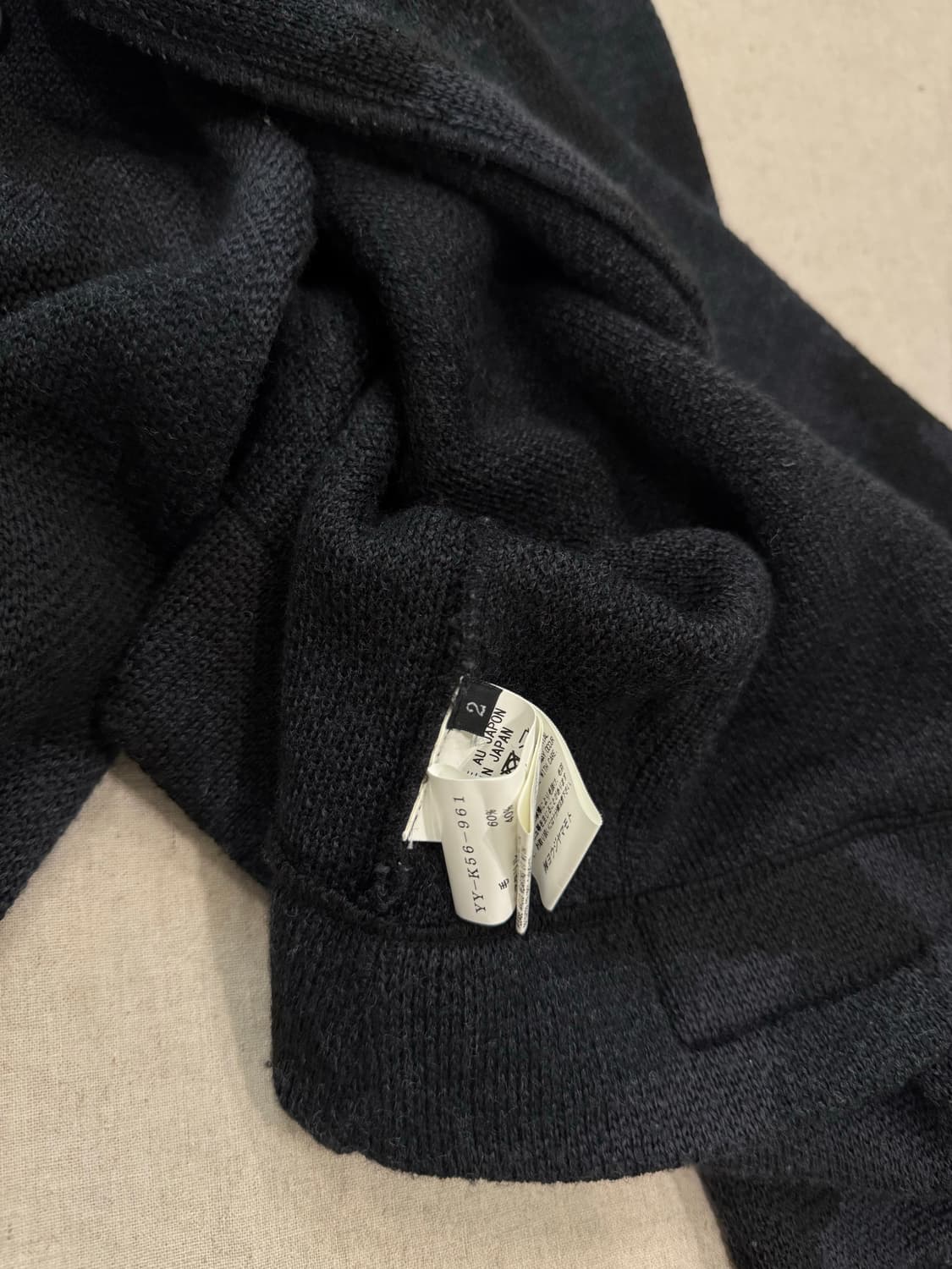 요지야마모토 비대칭 크롭 울 카모 자켓 상품이미지6