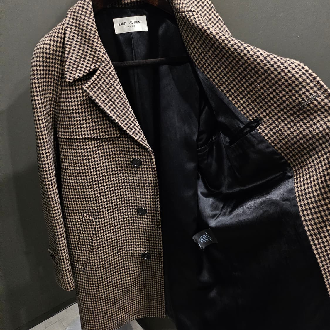 생로랑 하운드투스 벨티드 강동원 코트 상품이미지5