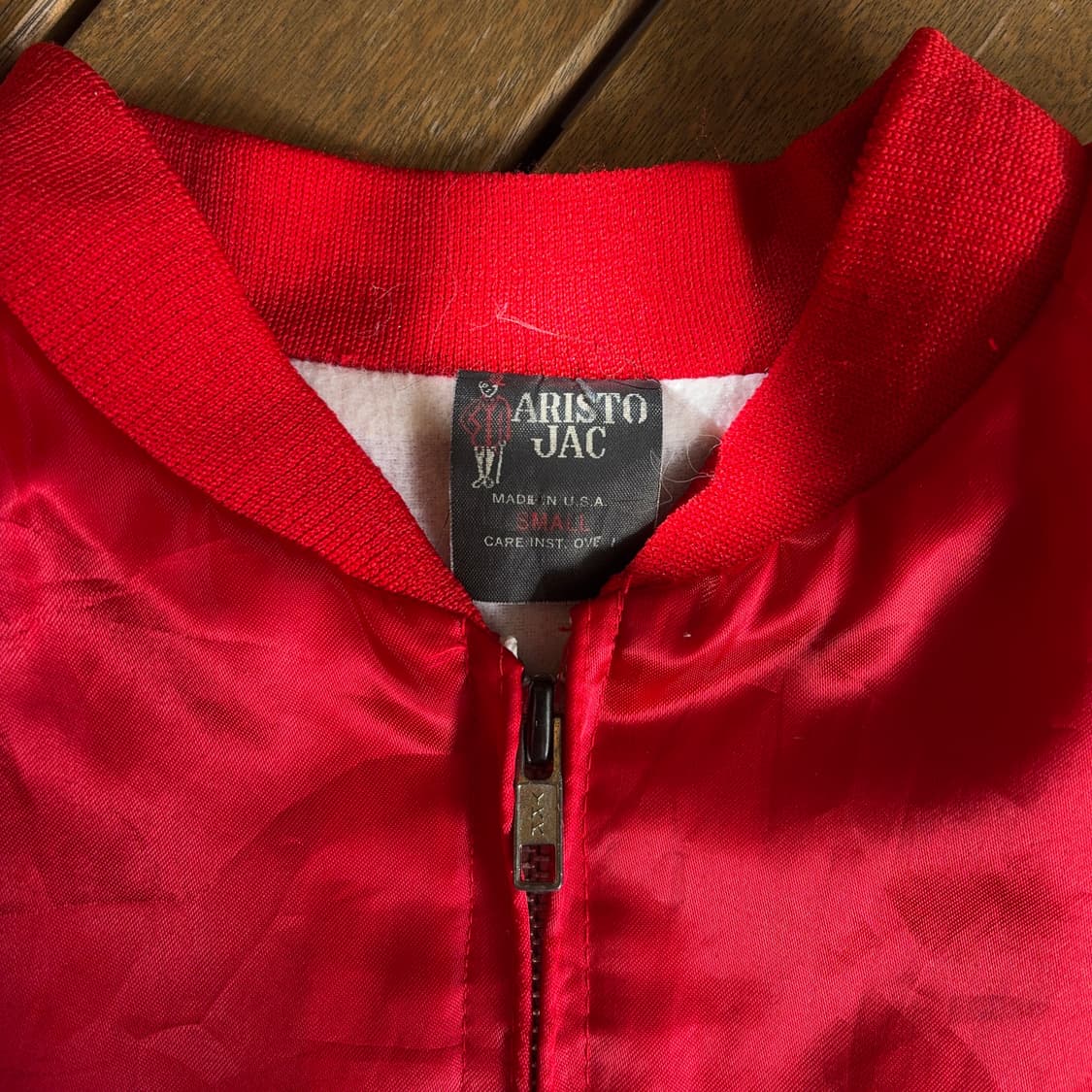 70~80s USA 아리스토 잭 Aristo Jac 새틴 봄버 자켓 상품이미지7