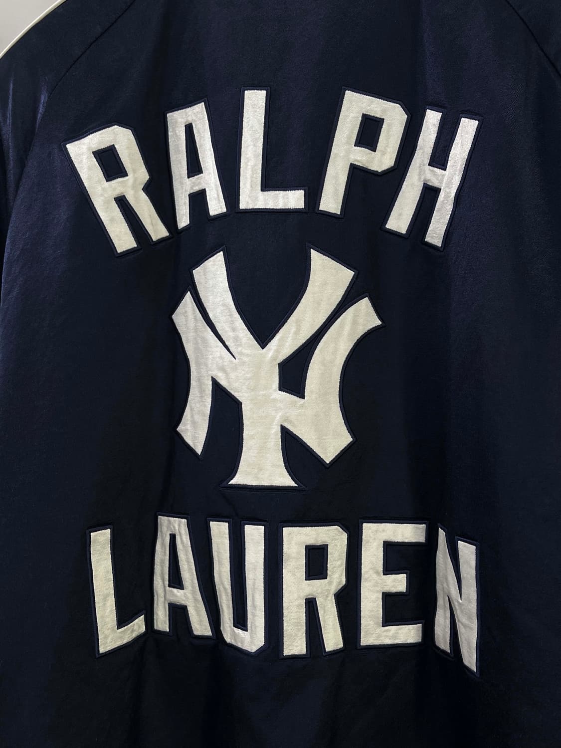 폴로 랄프로렌 50주년 뉴욕 양키스 구단주 초판 새틴 바시티 자켓 상품이미지8