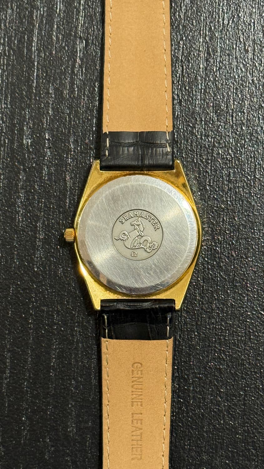 오메가 씨마스터 금장 쿼츠 시계 상품이미지4