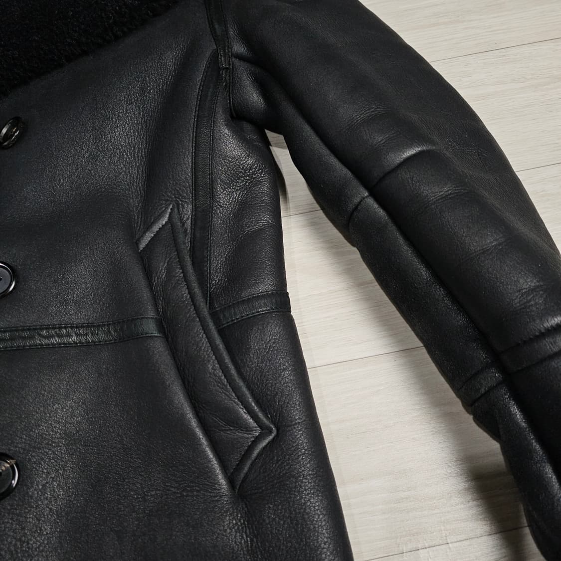 솔리드옴므 양가죽 무스탕 더블자켓 슬림100 상품이미지5