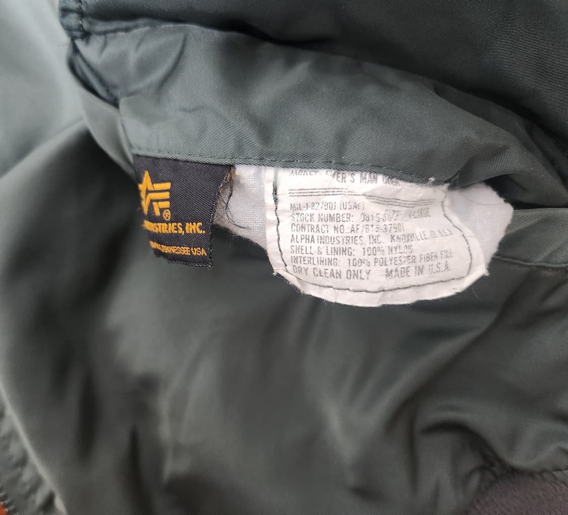 90's 알파인더스트리 ma-1 상품이미지5