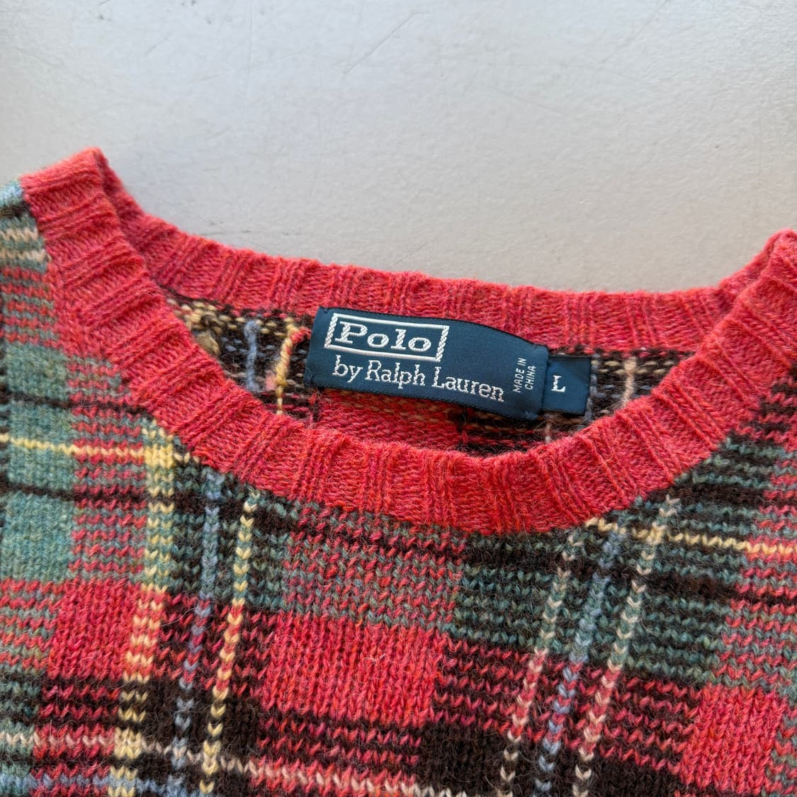 폴로 랄프로렌 체크 니트 스웨터 상품이미지6
