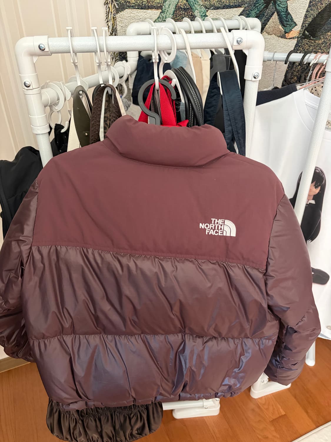 노스페이스 화이트 라벨 여성용 눕시 패딩 코코아 브라운 상품이미지2