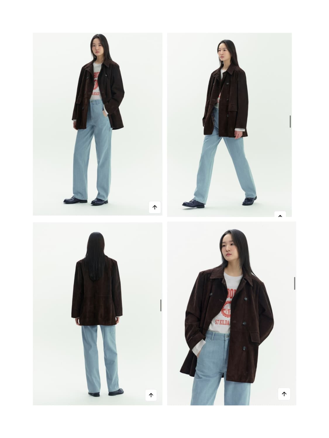 (새상품)AND YOU의 마우어 더블 스웨이드 자켓 초콜렛 상품이미지2