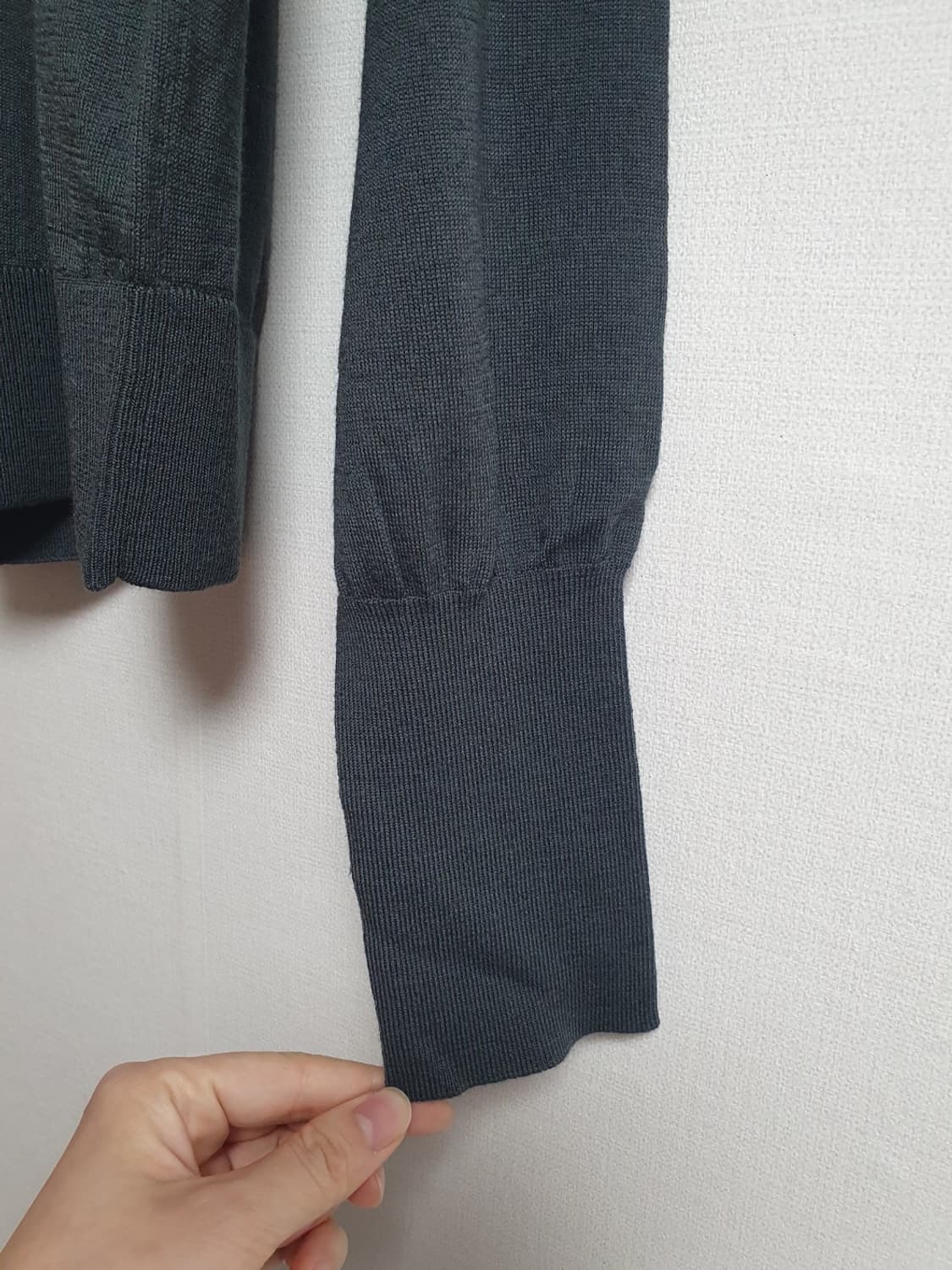 🖤🎀 랑방 앙 블루 리본 울니트 38 상품이미지4