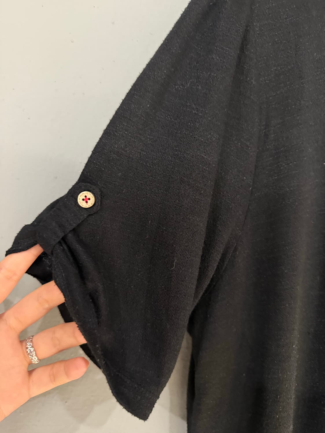 check pattern layered detail top  상품이미지7
