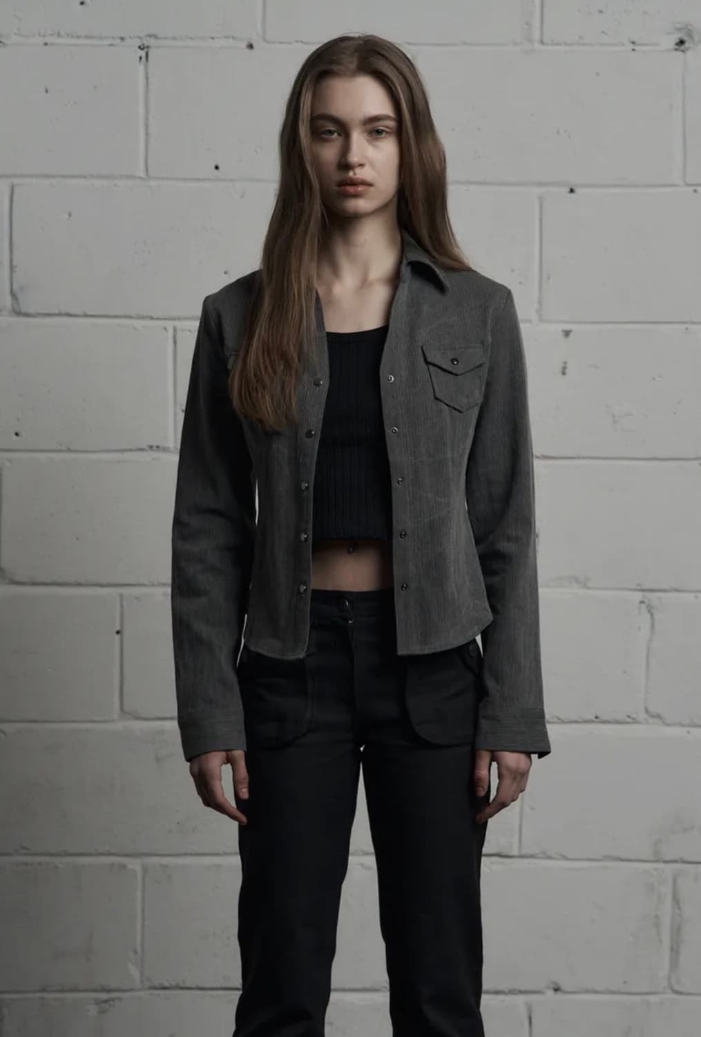 시너진 POCKET V-NECK JACKET SHIRT 상품이미지1