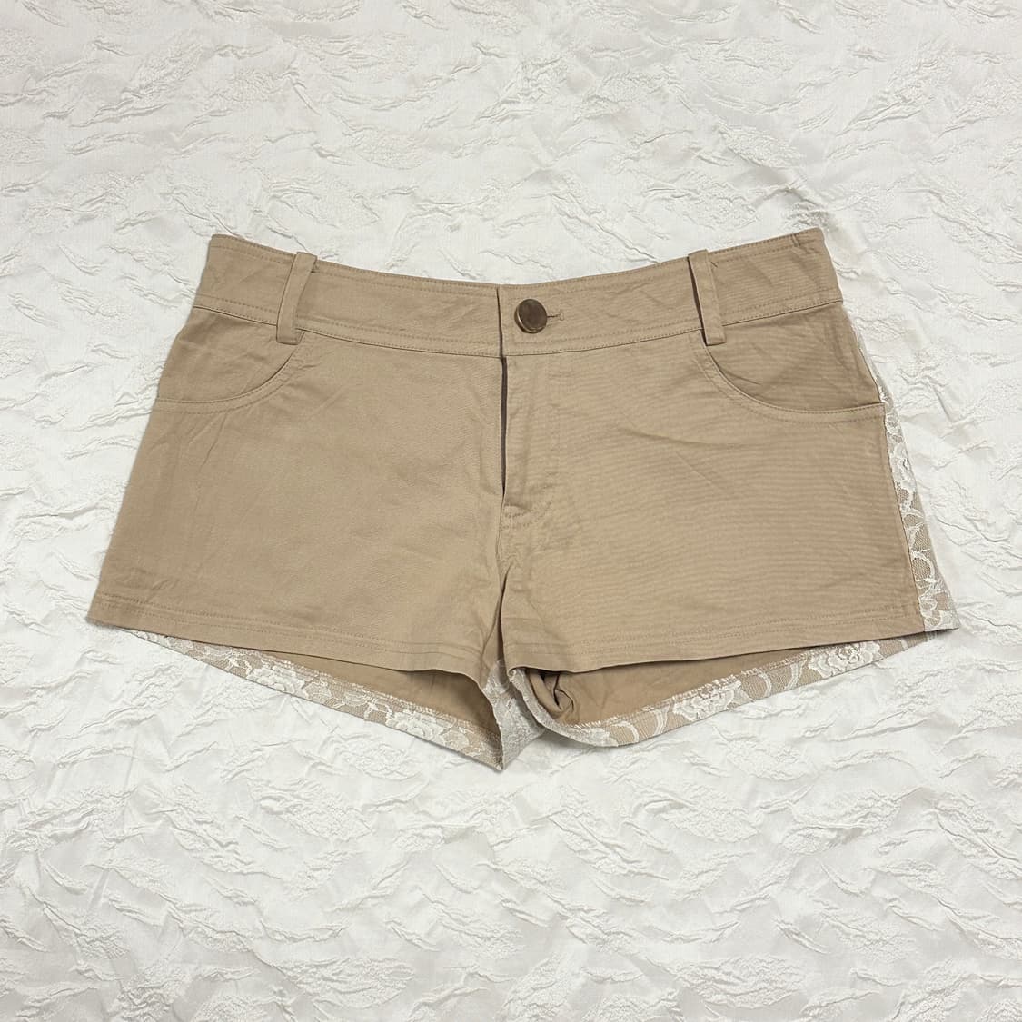 빈티지 페어리 갸루 레이스 코튼 숏 팬츠 반바지 상품이미지3
