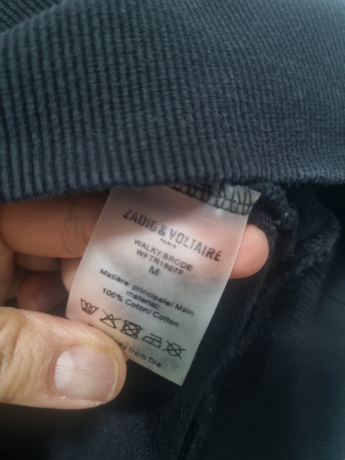 자딕앤볼테르 블랙 맨투맨 티셔츠 M 상품이미지5