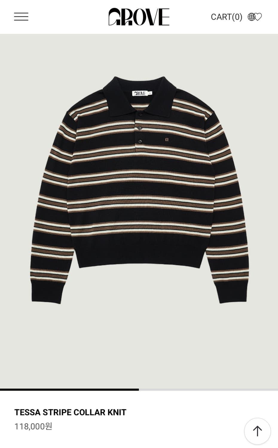 TESSA STRIPE COLLAR KNIT 상품이미지2