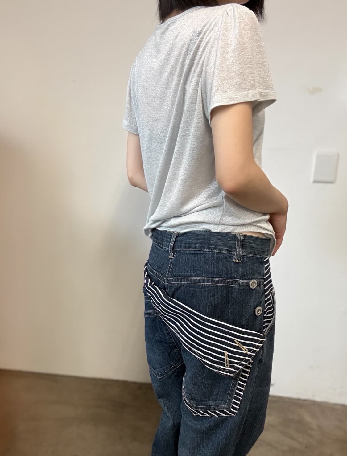 Stripe layered denim 상품이미지8