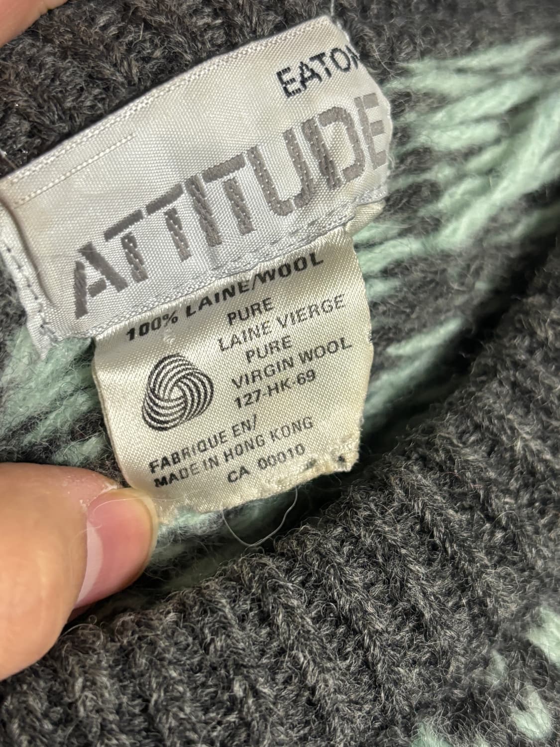 빈티지 패턴 울 니트 스웨터  상품이미지3