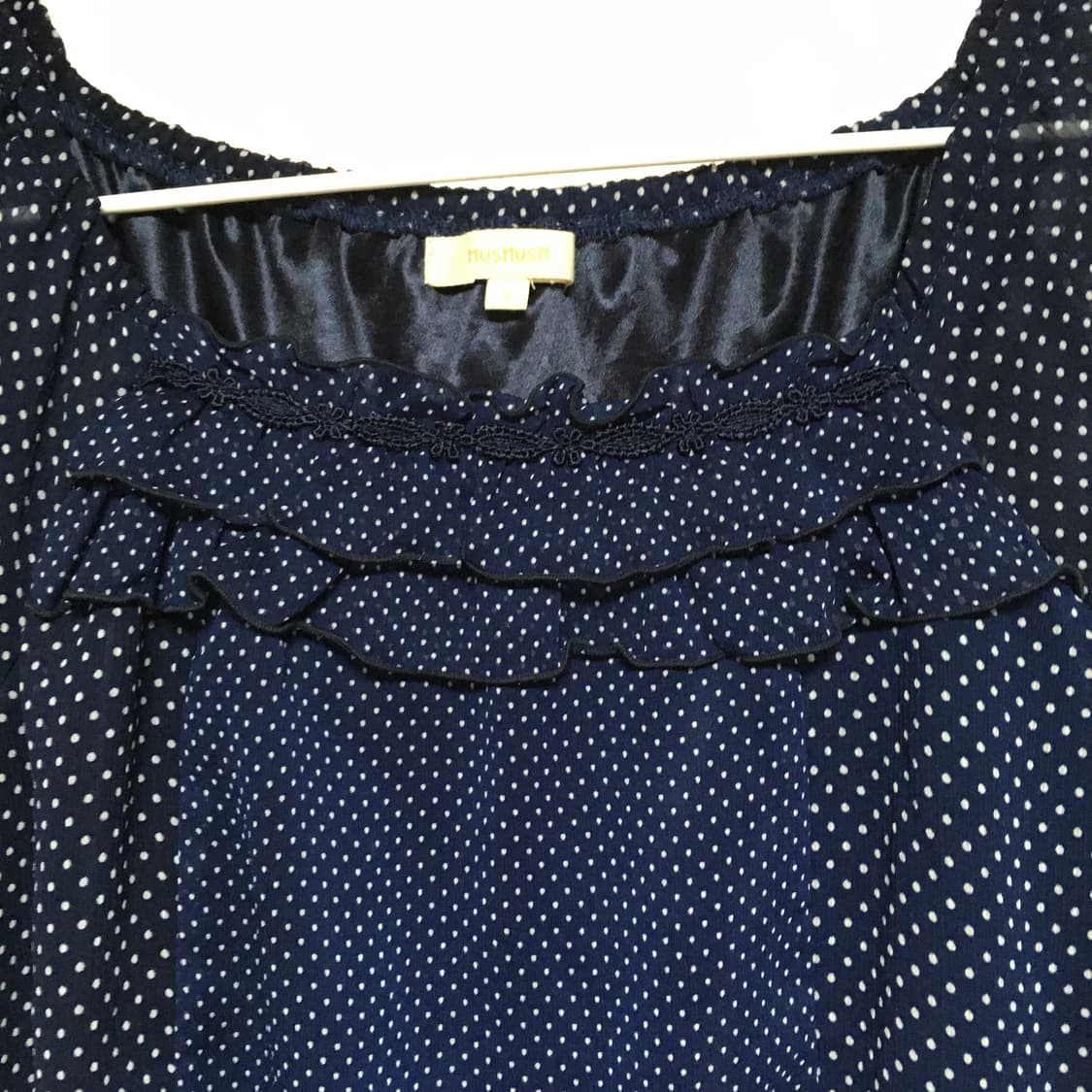 네이비 도트 블라우스 상품이미지3