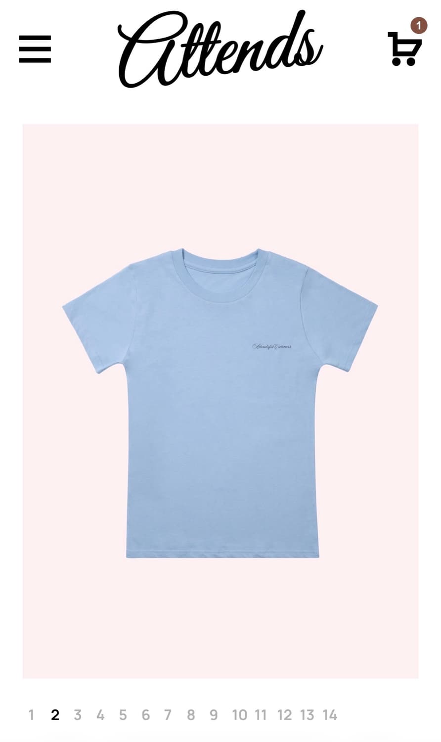 Attends for cuteness tee (Sky blue) 상품이미지6