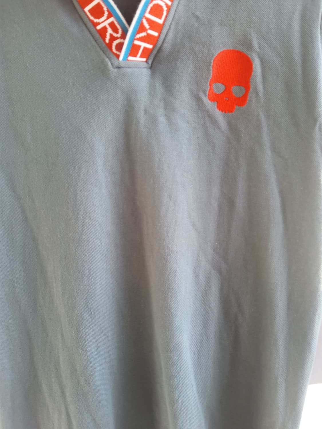 하이드로겐 반팔 카라티셔츠 남성용 L 사이즈  코튼 버튼리스 상품이미지3