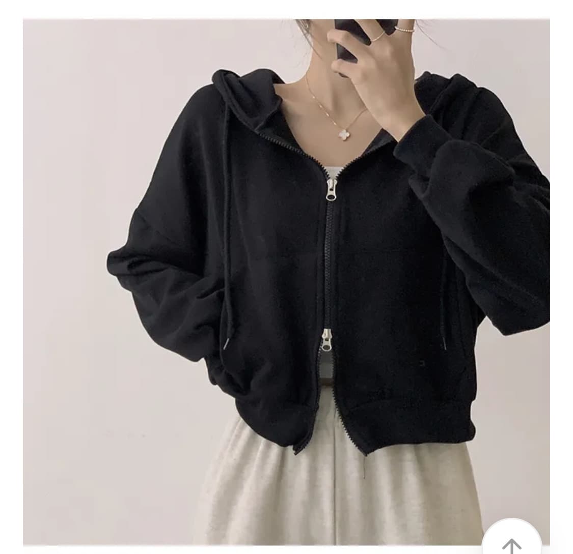 개당&택포) 크롭상의 모음 | 크롭후드집업 크롭자켓 세미 후드티 상품이미지5