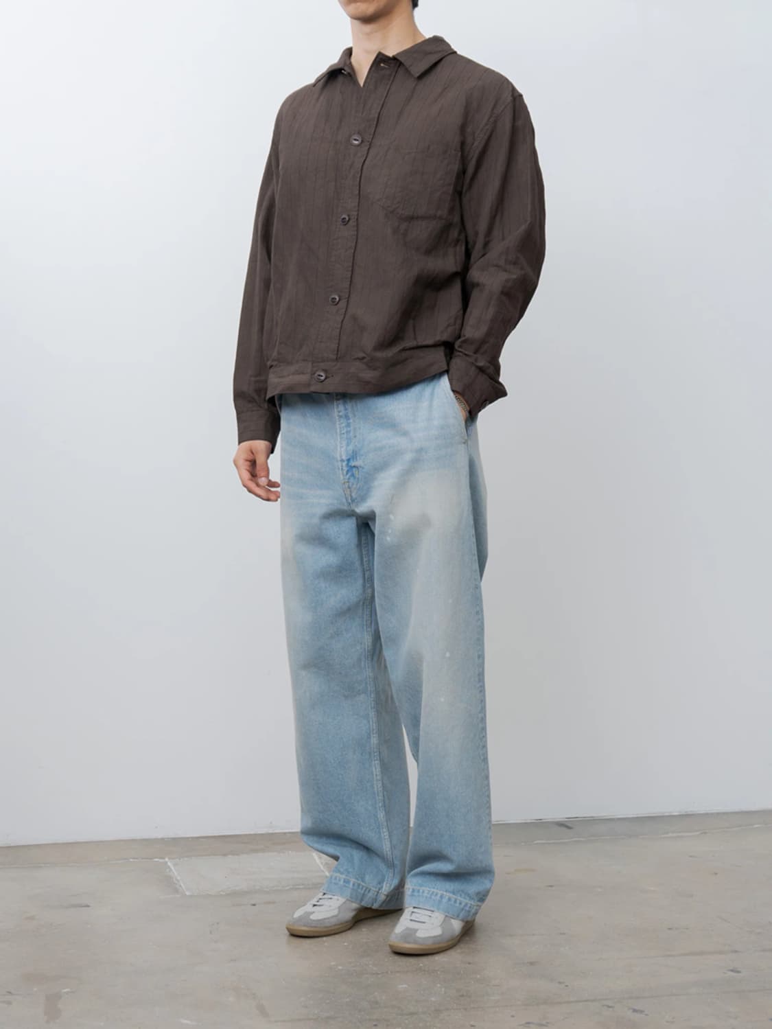 M) 요코 사카모토 25ss 카키시부 워크 블루종 상품이미지8