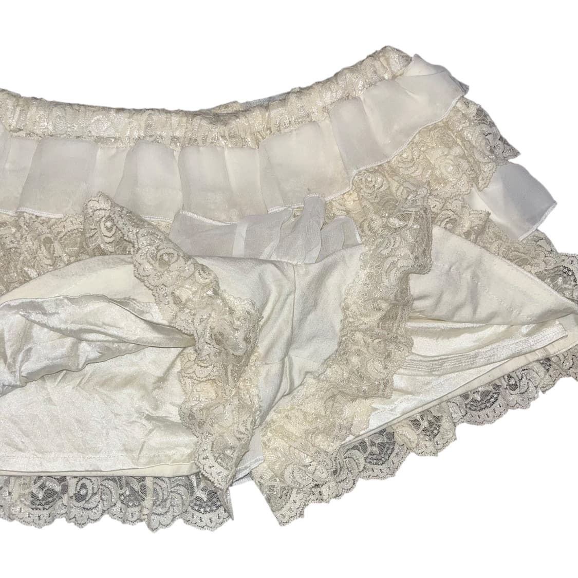 INGNI 잉그니 화이트 레이스 캉캉 밴딩 스커트 갸루y2k키치 상품이미지2