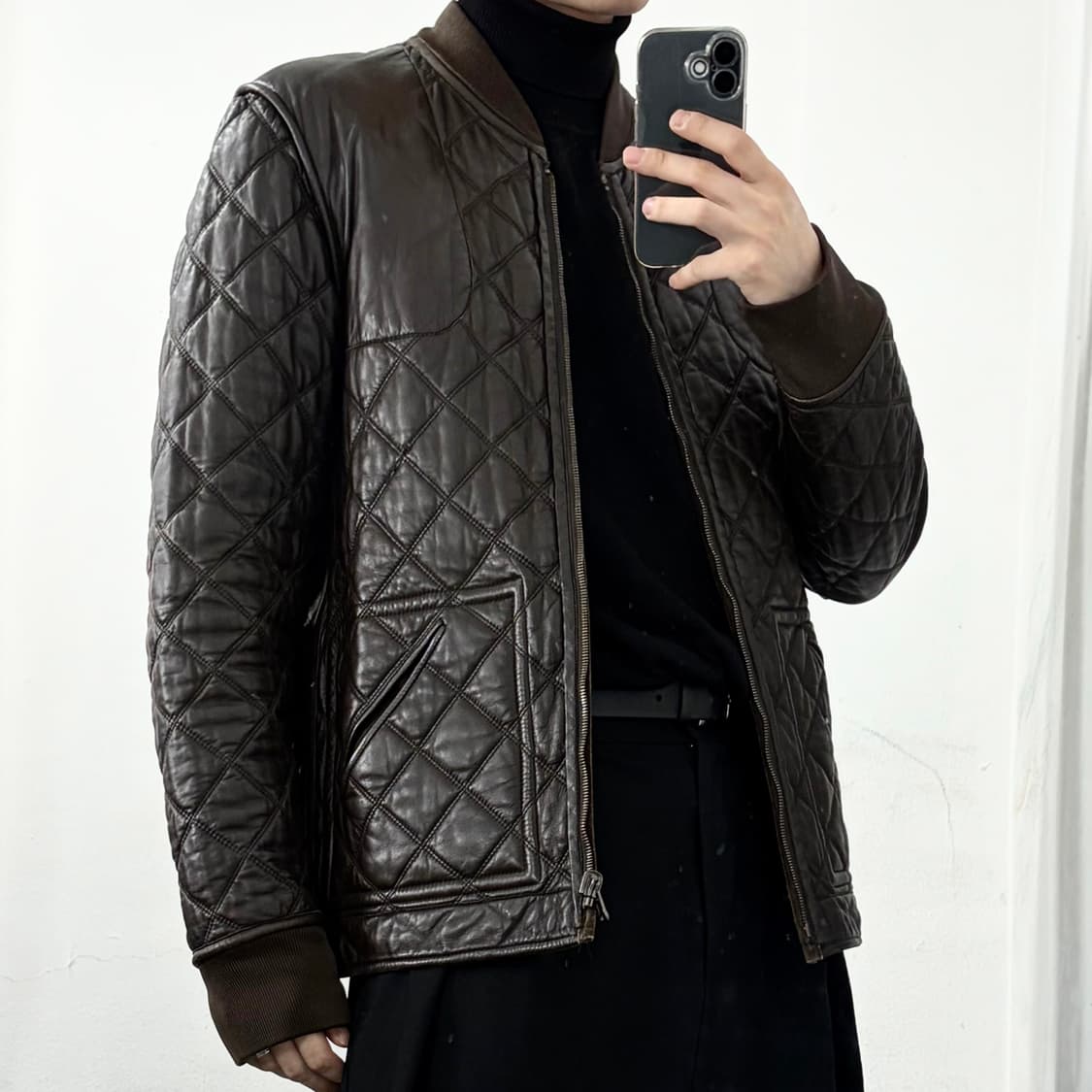 구찌 아카이브 리버시블 천연가죽 퀼티드 자켓 상품이미지1