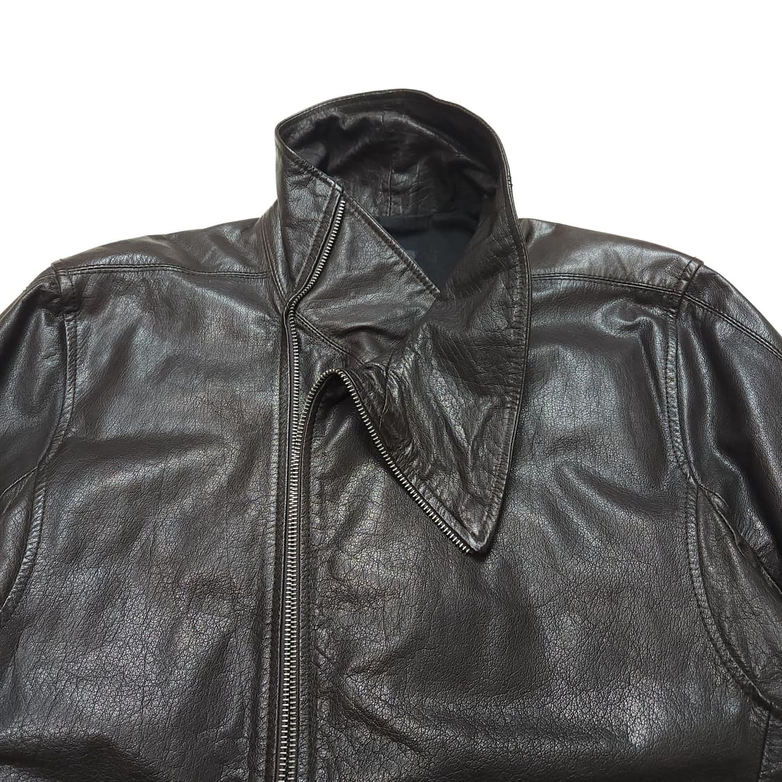 [100] 코데즈컴비인 릭맛 소가죽 자켓 닥크브라운 상품이미지2