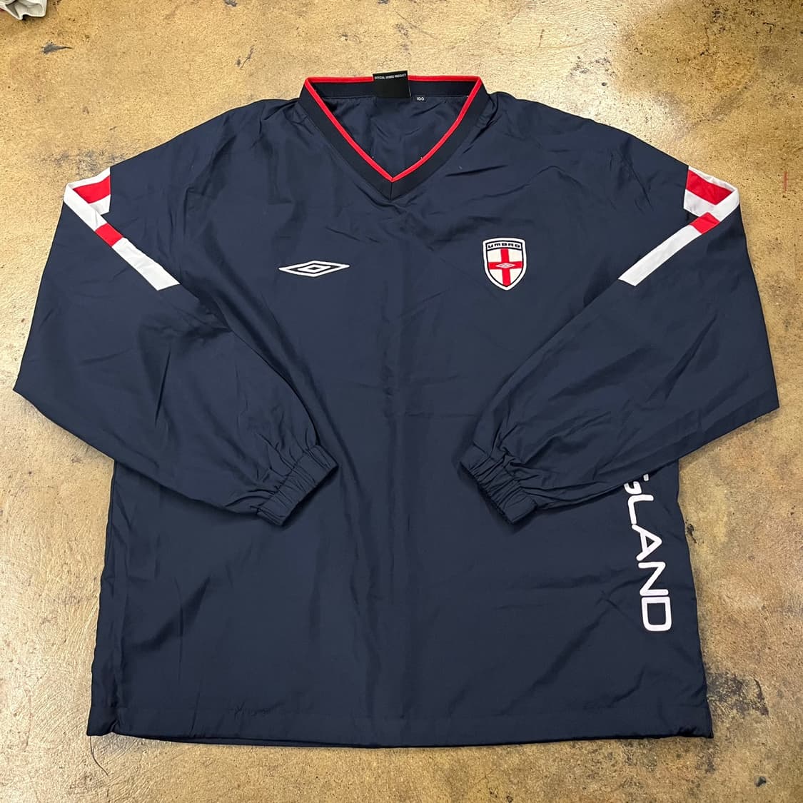 [정품/100] 엄브로 잉글랜드 축구 윈드브레이커 네이비 b16 상품이미지2