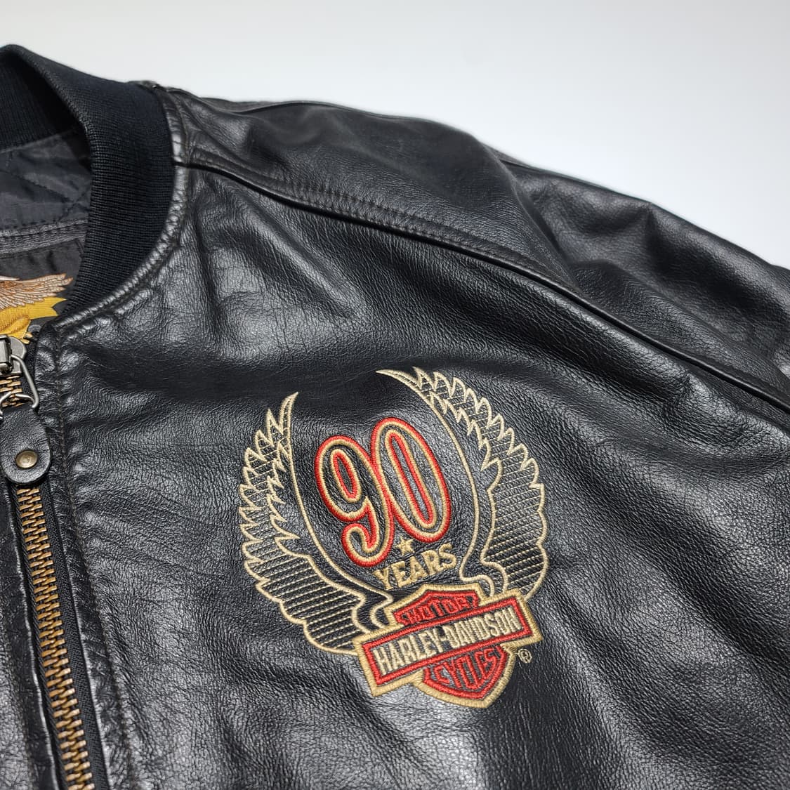 할리데이비슨 90주년 레더 자켓[2XL] 상품이미지3