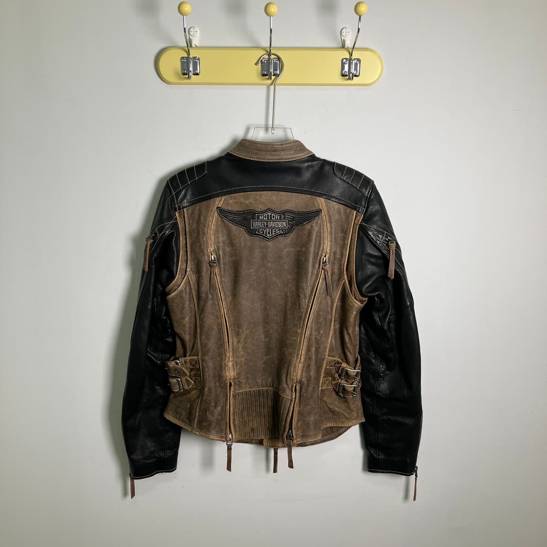 할리데이비슨 우먼스 캐피탈 카우 레더 바이커 자켓 M 상품이미지2