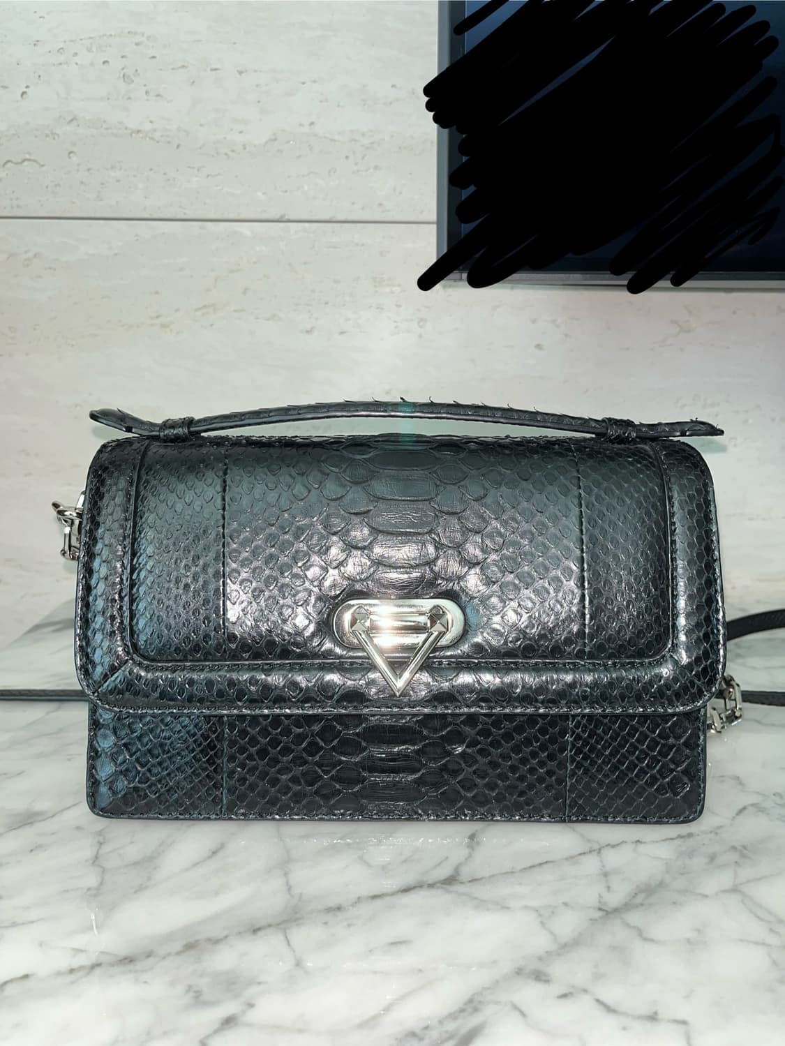 잘모이 뱀피 리얼 파이톤백 zarmoi bag 가방 핸디백 숄더백 상품이미지2