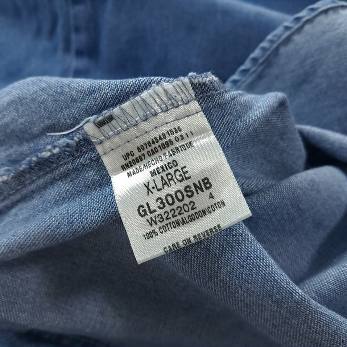 CK377 XL 디키즈 90s 버튼다운 중청 데님 셔츠 남방 상품이미지6