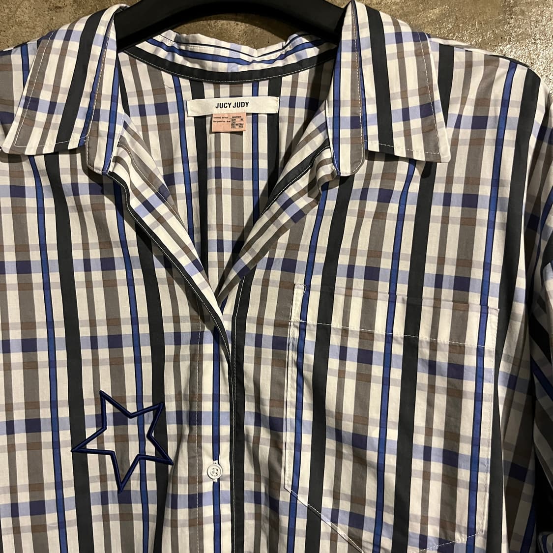 쥬시쥬디 코튼 체크 셔츠 자켓 상품이미지2