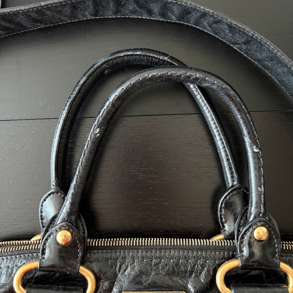 프라다 비텔로 샤인백 블랙 토트백 상품이미지4