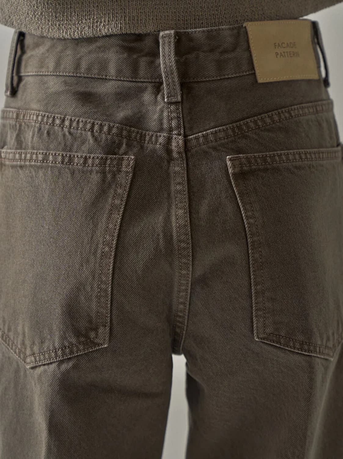 (xs) 파사드패턴 클래식 데님팬츠 롱버전 상품이미지4