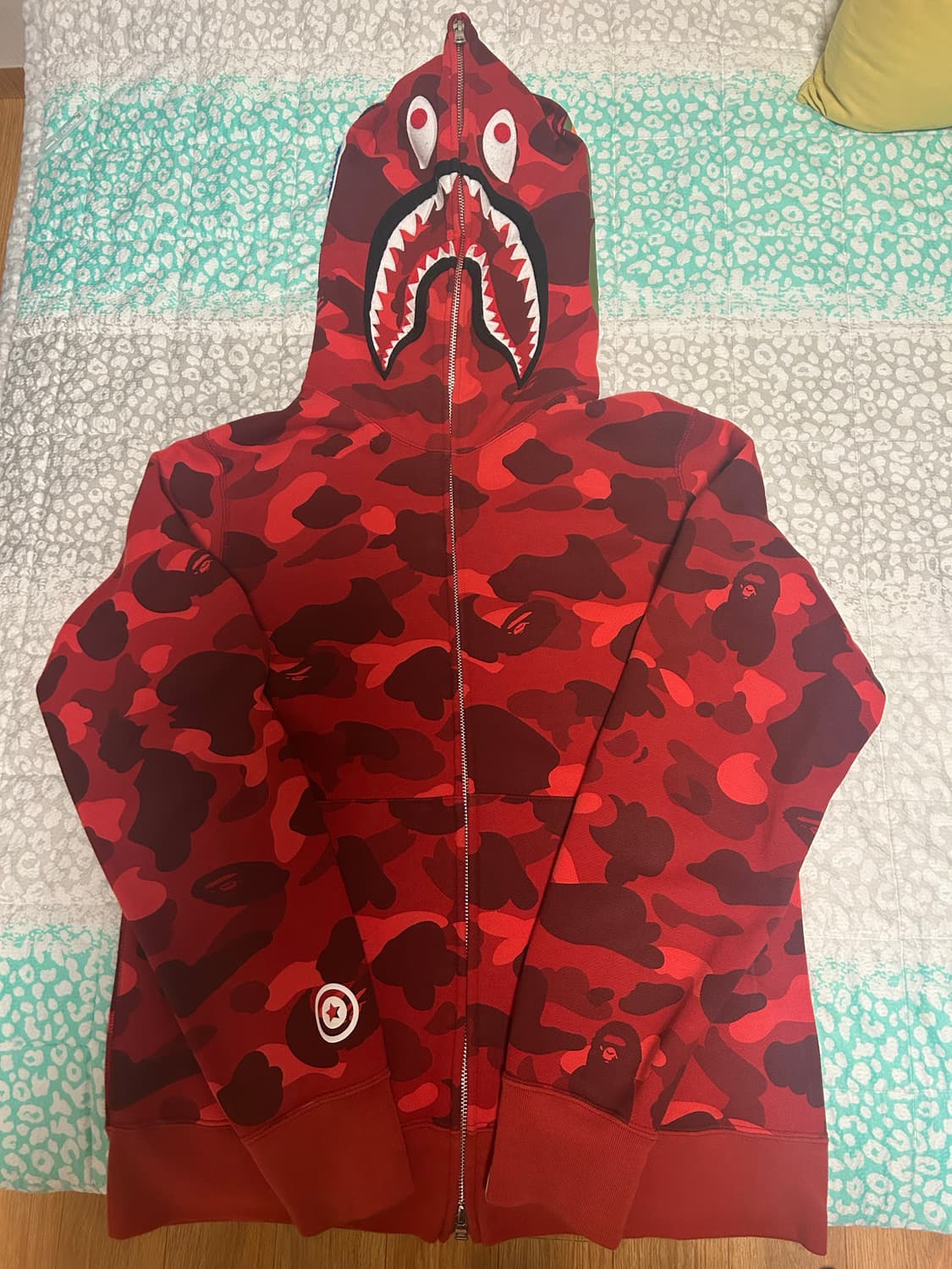 베이프 적계 빨강 레드 후드집업 m 상품이미지4