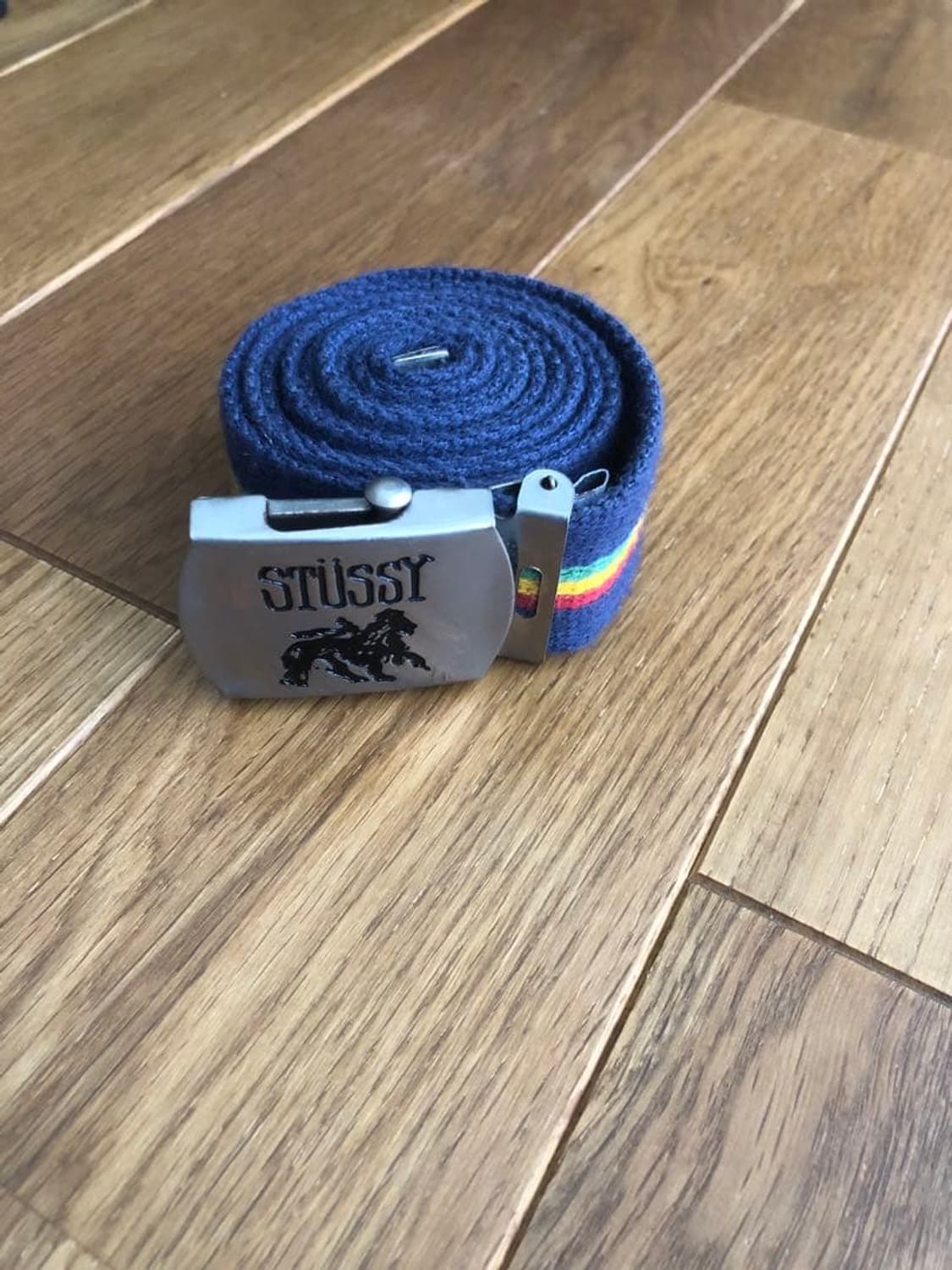 90s~00s 올드 스투시 라스타 라이언 버클 벨트 상품이미지1