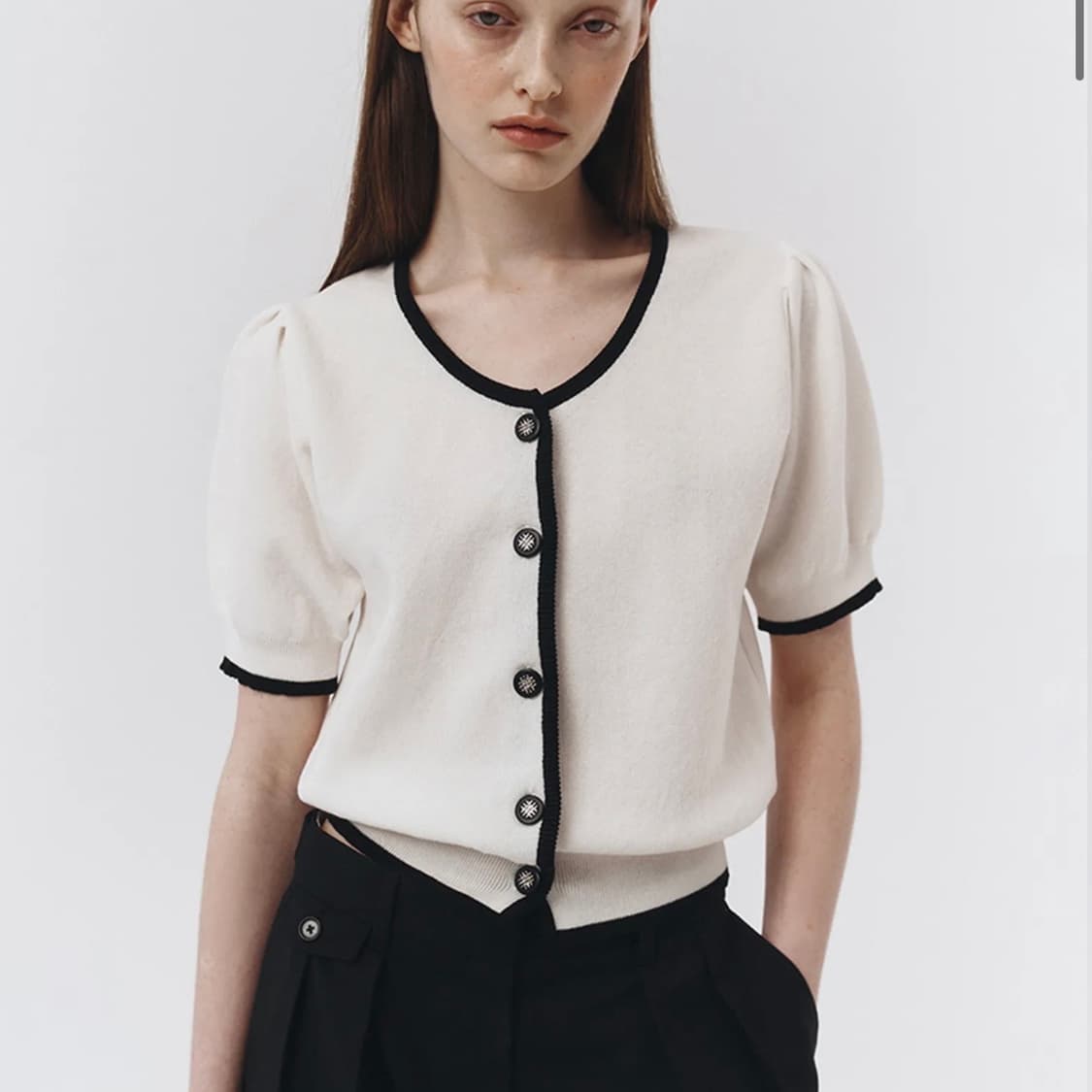 던스트 스쿱넥 가디건 M 새상품 상품이미지1