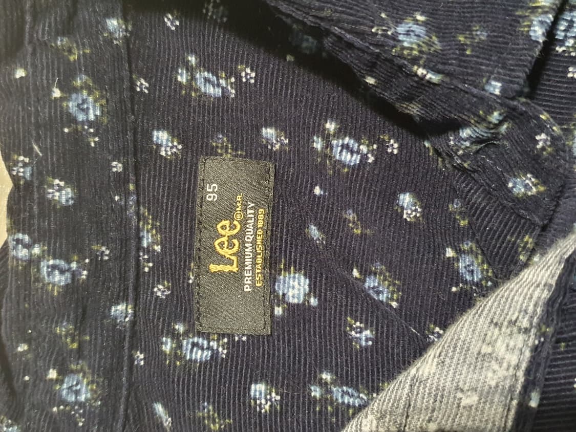 [빈티지] LEE 네이비 꽃무늬 코듀로이 긴팔 셔츠 95 상품이미지6