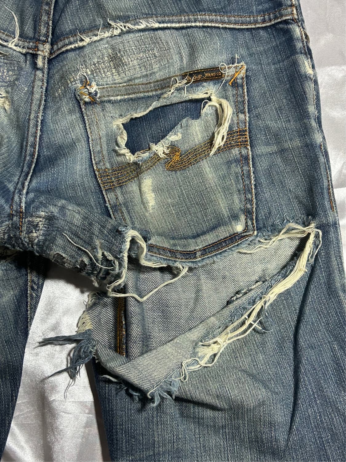Nudie Jeans damage grunge denim pants 상품이미지3