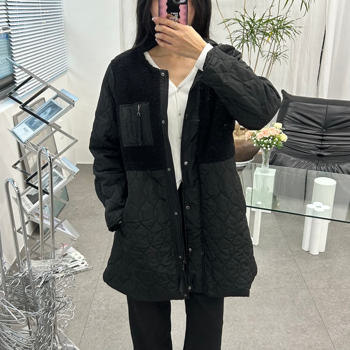 ALLEGRO 퀄팅 롱 자켓 상품이미지2